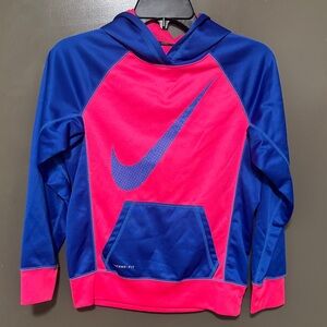 Nike Kids Hoodie in Vibrant Blue and Pink